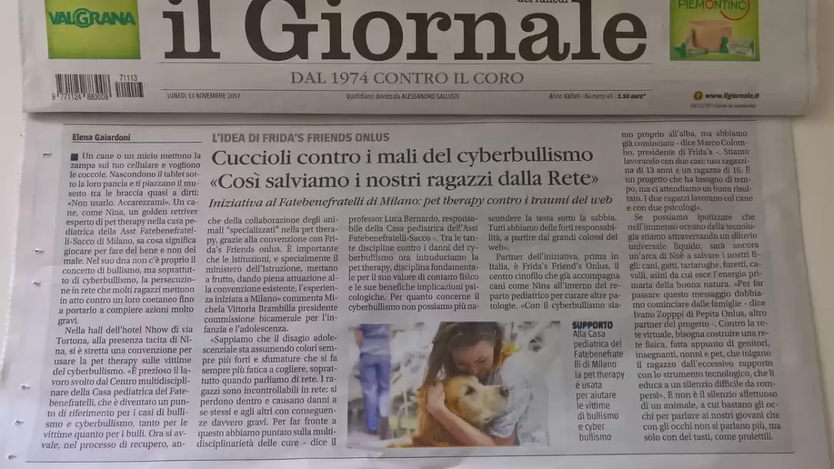 IL GIORNALE: Frida’s Friends  contro il Cyberbullismo