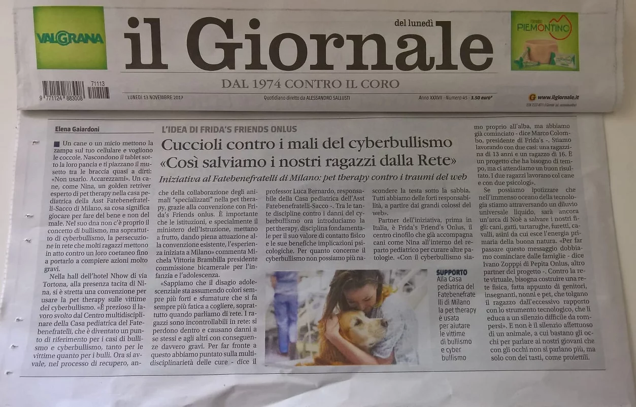 IL GIORNALE: Frida’s Friends  contro il Cyberbullismo